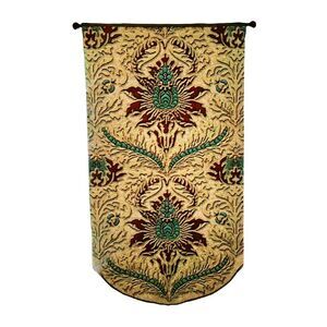 Vintage Look Stunning Silk Road Woven Rich‎ Gold Turquoise Wall Hanging Tapestry